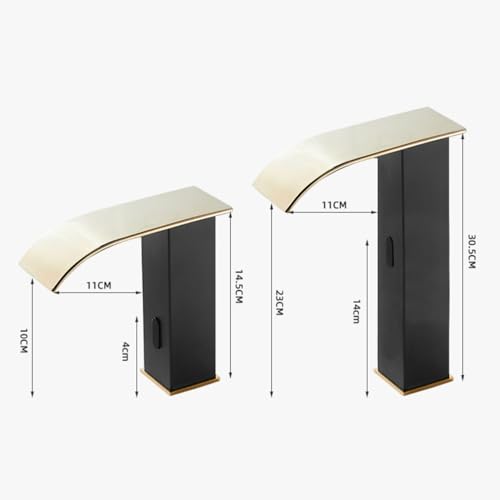 Grifo de baño automático con diseño de cascada cromado LWX 3