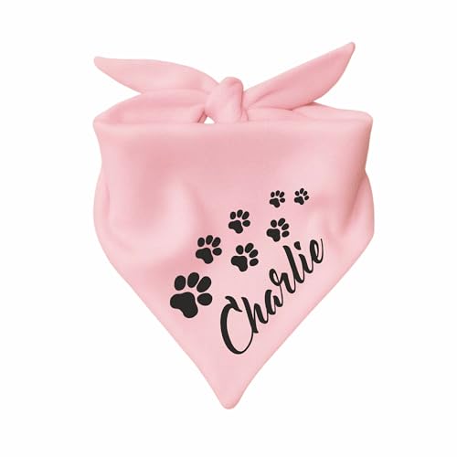 Hunde Dreiecks Halstuch (Fb: rosa) (Gr. 1 (55 cm)) Name des Hundes