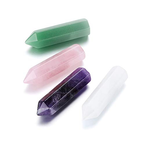 Jovivi Set of 4 Healing Crystal Wands,2.2