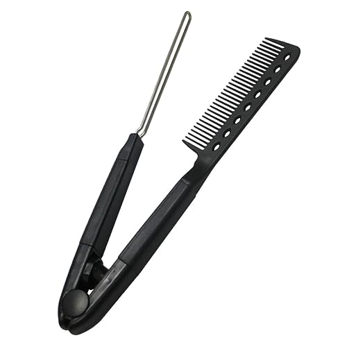 MERRYHAPY 2 piezas Peine alisador de cabello con forma, cepillo para peinado con calor, para alisado rápido, peine portátil para uso en el hogar miniatura 1