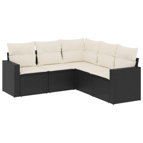 vidaXL Garten Sofa Garnitur 5-TLG., Gartenmöbel Set mit Kissen...