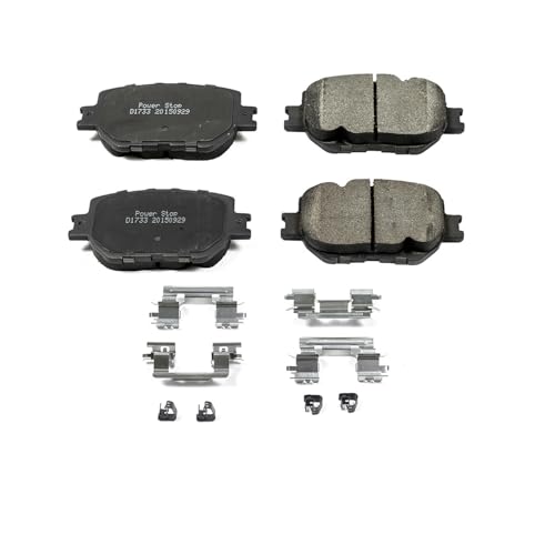 Image of PowerStop Front Brake Pads for Lexus IS250 2014-15 - Z17 Ceramic Brake Pads with Installation Hardware, 17-1733