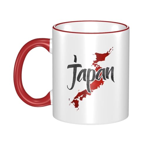 マグカップ コーヒーカップ ジャパン Japan 耐熱カップ カップルカップ ペン立て 両面プリント 箱付き 直飲み 陶器 おしゃれ 大容量 330ml 誕生日 プレゼント