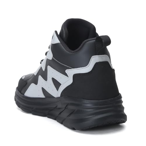 Image of FIELD CARE Casual Athletic Sneakers, Chunky Platform Design, Colour Block, Lace-up Hi-Top Gym Sports Shoes Shock Absorbing Cushioned Insole Stylish Sneakers