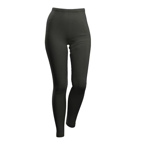 HERMKO 40720 Damen Legging aus Merinowolle/Tencel, Farbe:schwarz, Größe:40/42 (M)