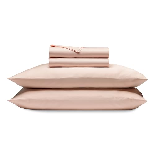 Cozy Earth Luxury Bed Sheet Set - 100% Viscose from Bamboo Fabric, Ultra-Soft & Breathable, Fits Regular & Deep Pocket Mattresses up to 20' - 4 Pieces Queen Sheet Set - Peony