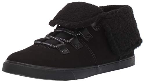 Timberland Women's Dausette Fleece Fold Down Boot Boot, Black Nubuck, 080M M US