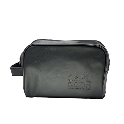 Trousse de toilette noire légère idéale pour vos week-ends et déplacements professionnels