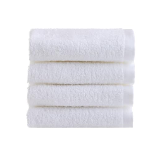 NELLA BIAGINI Lavette Bagno 30x30 cm, Set Asciugamani Bagno, Set da 4, 100% Spugna di Puro, Cotone, 420 gr/mq, Morbide, Assorbenti, Pratiche, Resistenti, Tinta Unita. Modello: Minerva