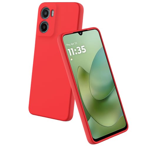 Image of Back Cover for Motorola Moto G06 4G / G06 Power 4G | Full Camera Protection | Premium Liquid Silicon Case | Flexible Bumper Case for Motorola Moto G06 4G / G06 Power 4G (Red)