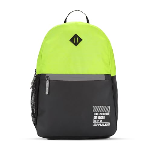 Image of DIVULGE Coral 24 Liters Large Neon Casual Backpack with Laptop sleeve, Front Pocket and Water Bottle Pouch (Neon)