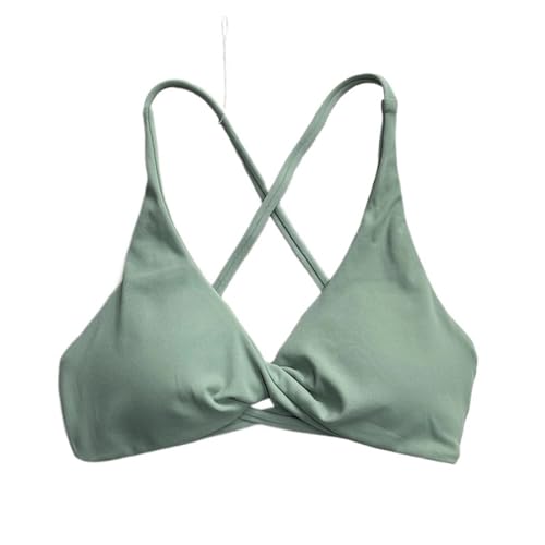 Brassière sport haut de gamme au design torsadé devant et coupe courte raffinée