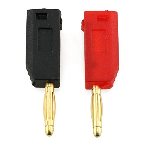 E-outstanding Banana Plug 2mm 10 unidades rojo y negro miniatura 3