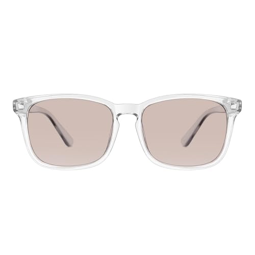 TIJN Blue Light Blocking Glasses for Women Men Clear Frame Square Nerd Eyeglasses Anti Blue Ray Computer Screen Glasses