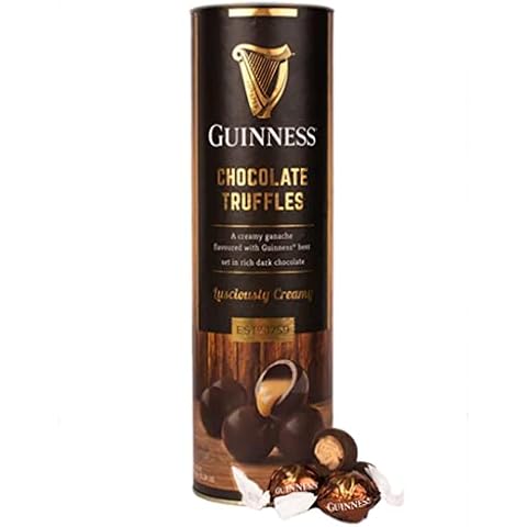 Guinness Dark Chocolate Truffles Tube 320 g - with original Guinness taste - Great chocolate gift with thank you sticker - gifts set for him her men women (chocolate gift set) Cover