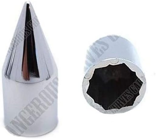 8 Chrome Press On Spike Nut & Bolt Covers for 5/8" Socket Size Car & Truck Model-PYT-8888-3877