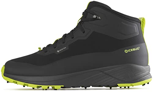 Icebug Mens Haze Mid BUGrip GTX Midcut Hiking Shoe with Carbide Studded Traction Sole