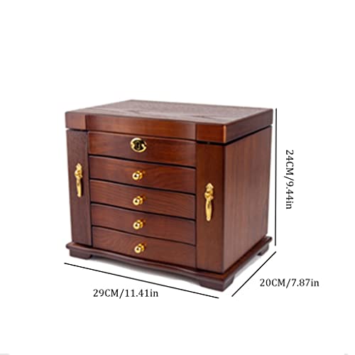 Coffret à bijoux d'exception en bois noble avec miroir intégré et finitions soignées