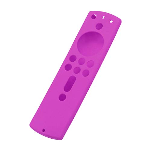 Newest!!!Case Kompatibel mit Amazon Fire TV Stick 4K, Nourich TV Stick Remote Silikon Hülle Schutzhülle Haut,Silikonhülle Anti Slip Fernbedienung Leichte rutschfeste Cover Schutz 5.6Inch (Lila) Cover