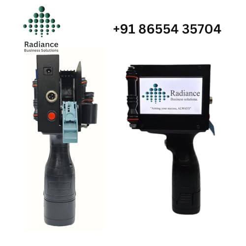 Image of Radiance 25.4mm Handheld TIJ Thermal Inkjet Printer with Premium Solvent Ink Cartridge Black