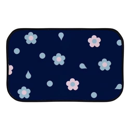Nuansexi Bathroom Rugs Floral Pattern Floor Mats Non Slip Bathmat Doormat Tub Mat Coral Velvet Absorbent Entrance Carpet Mats Machine Washable Bedroom Decor