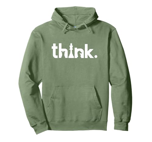 Think Scacchi Tee - Per Giocatori e Amanti di Gambit Felpa con Cappuccio