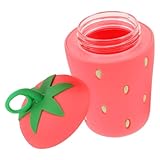 Garneck イチゴのウォーターカップ 再利用可能なコーヒーカップ 漫画のボトル 水やかん 屋外湯沸かし器 mug ウォータージャグ ストロベリーカップ 再利用可能なウォーターボトル