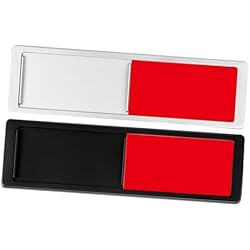 STOBOK 2 Piezas Deslanador Puertas Correderas Señal De Puerta Ocupada Signo Ocupado Vacante Signo De Privacidad Deslizante Señal De Baño Puerta Corrediza Varios Oficina Acrílico