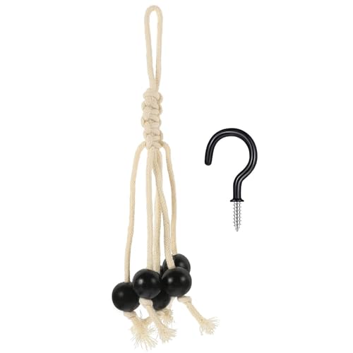 Nuyhadds Soporte para plátanos con cuentas, colgador de de cuerda de algodón, almacenamiento de cuerda de algodón de plátano, colgador de frutas, hamaca para plátanos, uvas y uvas