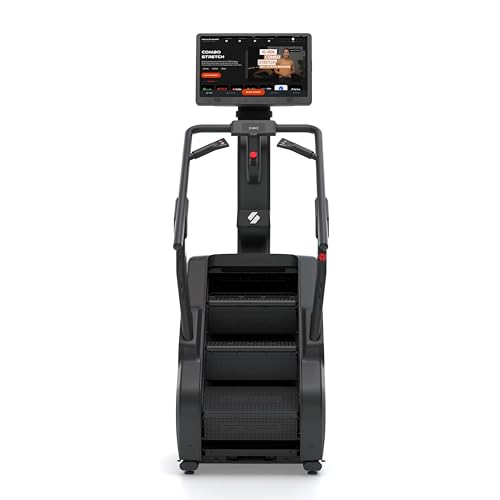 Image of STEPR XL+ Stair Master with 27 inch Touchscreen with Streaming Platforms | Commercial Use, 190 SPM, 9 inch Step Height, 450 lb Capacity Stair Stepper Machine