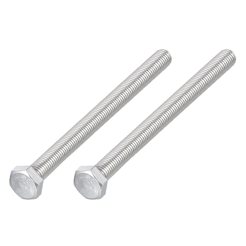 Image of METALLIXITY Hex Bolts (M12-1.75x150mm) 2Pcs, 304 Stainless Steel Coarse Fully Threaded Hex Head Screw Bolt Machine Screws - for Furniture Repair, Silver