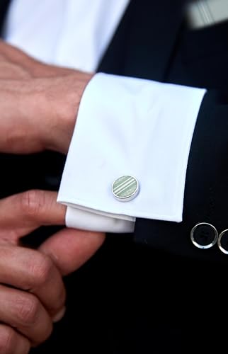 Image of HISDERN Mens Tie Set Classic Woven Ties and Pocket Square Cufflinks Set Formal Business Wedding Neckties Handkerchief