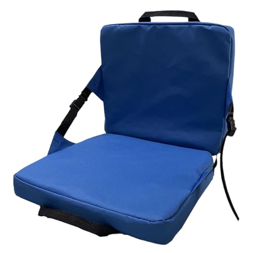 Cojín portátil para asiento de estadio, silla acolchada ancha, asiento de grada con soporte de respaldo, cómodo cojín para exteriores, silla de estadio con cojines de banco acolchados gruesos para