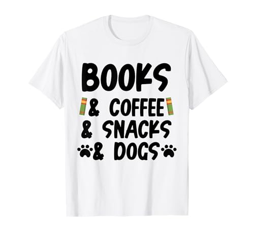 Libros Divertidos Snacks De Café Y Perros Amante De Los Perros Ratón De Camiseta