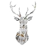 ❀【Design unique】Ce sticker mural a un design animalier avec une tête de cerf et ses bois, donnant à votre pièce un aspect frais et unique. C'est un sticker qui peut très bien mettre en valeur la décoration du mur d'arrière-plan de l'intérieur.