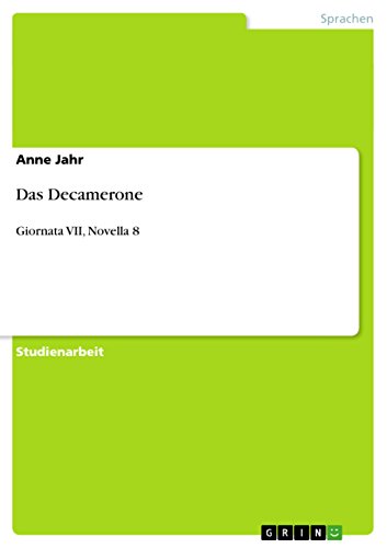 Das Decamerone: Giornata VII, Novella 8 (German Edition)