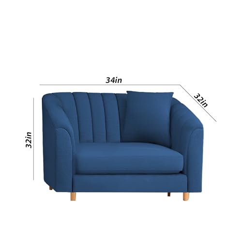 Image of Doraldo Seater Sofa Set for Living Room (Blue) Premium Fabric Sofa Set