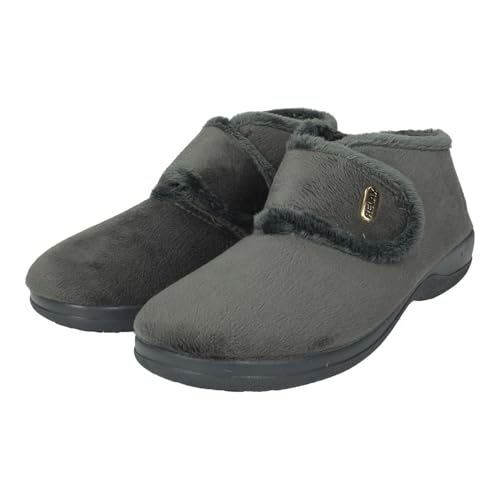 Chinelas style bottine espagnole de qualité supérieure Laguna en caoutchouc gris