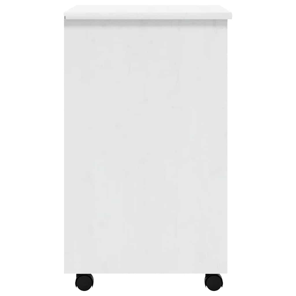 vidaXL - Armario rodante con 6 cajones en color blanco, madera de pino maciza, ideal para sala de estar, oficina, cocina, garaje, sala de manualidades