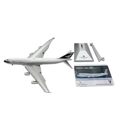 Adorno de metal Cathay Pacific B747-400 escala 1/400 para decoración de oficinas