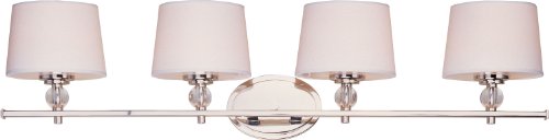 Verre cristal rondo contre les ombres du visage éclairage meuble-lavabo 36" l