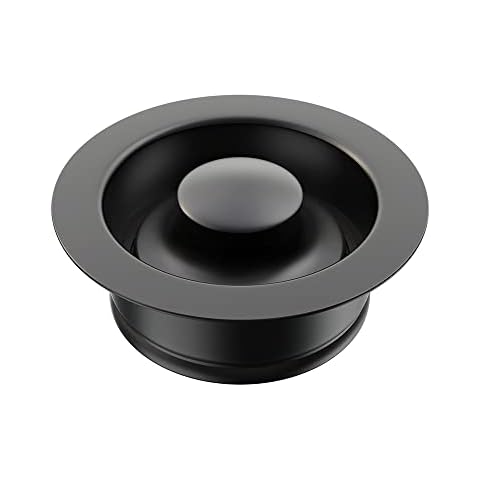 BOTEMY Black Sink Flange for Garbage Disposal and Sink Stopper Stainless Steel Fit Universal 3-1/2 Inch Standard Sink Drain Openings Kitchen Sink Garbage Disposal Replacement Accessories (Black) Cover