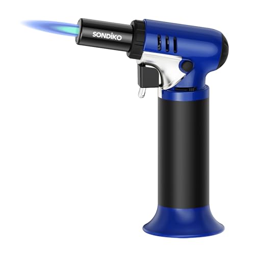 Sondiko Butane Torch Lighter with Visible Fuel Window, Refillable Soldering