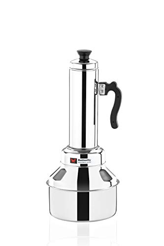 Image of Butterfly Stainless Steel Premium Puttu Kodam Puttu Maker with Steamer Plate and Steel Stick, 1.5 litres, Silver, Standard