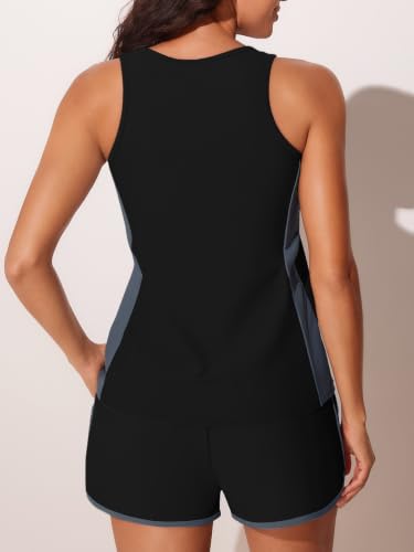 Image of Summer Mae Blouson Women's Tankini Swimsuits Tummy Control Bathing Suits