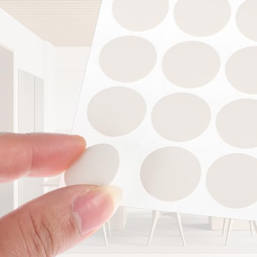 Pegatinas para agujeros de tornillos autoadhesivas PVC blanco 21mm tapas 5