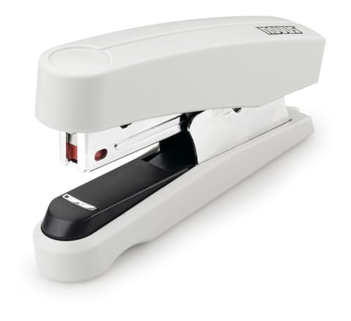 Novus B 10 FC Heftgerät (20 Blatt, Flachheftung, inkl. 200 Heftklammern) grau