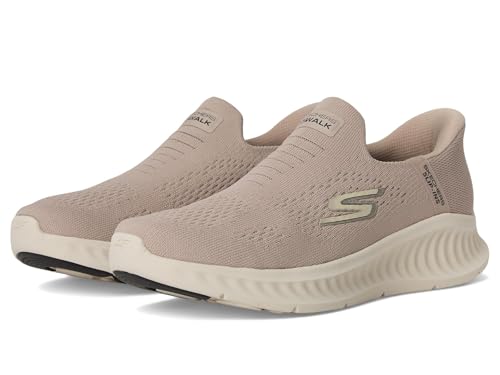 Image of Skechers Men's Hands Free Slip-ins Go Walk Now - Sauntered Sneaker Taupe 7.5 Medium