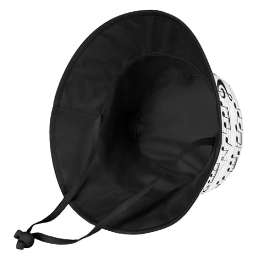 Music with Notes and ClefChildren's Bucket Hat for Boys and Girls, Breathable Summer Beach Hat52cm3