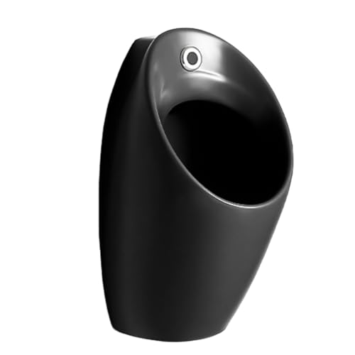 esmen Sensor automático de orinal de cerámica, orinal montado en la pared para hombres, urinarios comerciales de alta eficiencia, canales con válvula de descarga de sensor